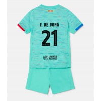 Barcelona Frenkie de Jong #21 Tredjedraktsett Barn 2023-24 Kortermet (+ Korte bukser)